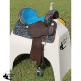 CSSB17 Hand Painted Floral Barrel Saddle - Country Scene Saddlery and Pet Supplies