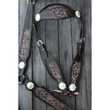 CSSB19 Basket/ Floral Tooled Barrel Saddle - Country Scene Saddlery and Pet Supplies