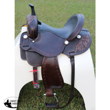 CSSB19 Basket/ Floral Tooled Barrel Saddle - Country Scene Saddlery and Pet Supplies