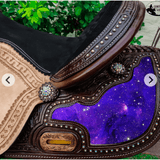 CSSB65 - Custom Inlay Barrel Saddle - Country Scene Saddlery and Pet Supplies