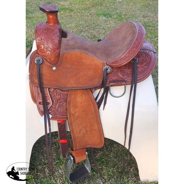 Cssw01 Wade Style Saddle Brown Roughout Jockeys & Seat