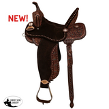 Custom Designed Hybrid Leather/ Neoprene Barrel Saddles- Style Two