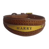 Custom Engraved Leather Dog Collar. - Country Scene Saddlery and Pet Supplies