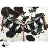 New! Cut- Out Teal Painted Feather.~