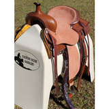 Double S 2 Tone Combination Ranch Saddle Cutter. 6.5 Inch Wide