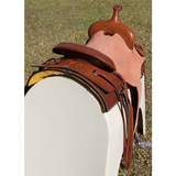 Double S 2 Tone Combination Ranch Saddle Cutter. 6.5 Inch Wide