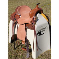 Double S 2 Tone Combination Ranch Saddle Cutter. 6.5 Inch Wide