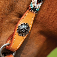 Double S Beaded Cactus One Ear Headstall