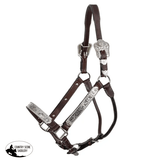 Double S Beaded Silver Plated Show Halter With Lead - Country Scene Saddlery and Pet Supplies