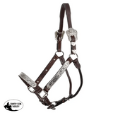 Double S Beaded Silver Plated Show Halter With Lead - Country Scene Saddlery and Pet Supplies
