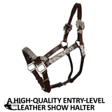 Double S Dixie Horse Show Halter with Lead - Country Scene Saddlery and Pet Supplies