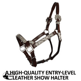 Double S Dixie Horse Show Halter with Lead - Country Scene Saddlery and Pet Supplies