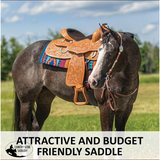 Double S Elite Tooled Show Saddle - Country Scene Saddlery and Pet Supplies