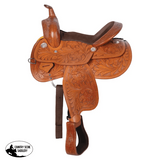 Double S Outlaw Youth Tooled Saddle II - Country Scene Saddlery and Pet Supplies