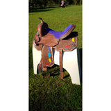 Double S Painted Feather Barrel Saddle - Country Scene Saddlery and Pet Supplies
