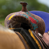 Double S Painted Feather Barrel Saddle - Country Scene Saddlery and Pet Supplies