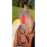 Double S Painted Feather Barrel Saddle - Country Scene Saddlery and Pet Supplies