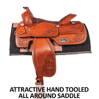 New! Double S Wyatt Tooled All Around Saddle Posted.*