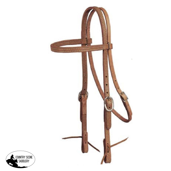 New! Double & Stitched Harness Leather Brow Bridle Posted.*