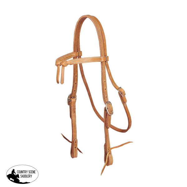 New! Double & Stitched Harness Leather Futurity Knot Bridle