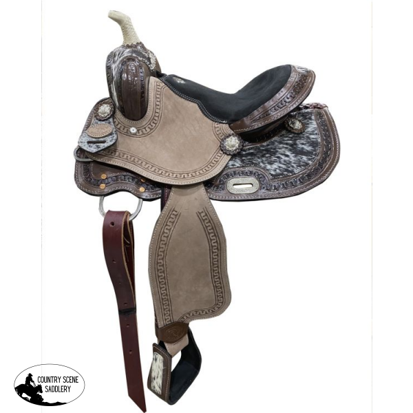 Double T 13 Youth Barrel Saddle Semi Qh Western Saddles