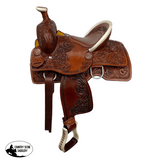 Double T Blooming Lilies Roper Style Saddle - 12 Inch - Country Scene Saddlery and Pet Supplies