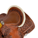 Double T Blooming Lilies Roper Style Saddle - 12 Inch - Country Scene Saddlery and Pet Supplies