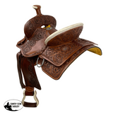 Double T Blooming Lilies Roper Style Saddle - 12 Inch - Country Scene Saddlery and Pet Supplies