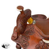 Double T Blooming Lilies Roper Style Saddle - 12 Inch - Country Scene Saddlery and Pet Supplies