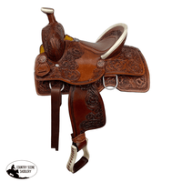 Double T Blooming Lilies Roper Style Saddle - 12 Inch Saddle