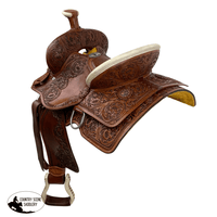 Double T Blooming Lilies Roper Style Saddle - 12 Inch Saddle