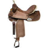 Double T Brown Filigree Top Grain Leather - Country Scene Saddlery and Pet Supplies