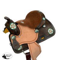 Double T Buckaroo Barrel Style Saddle Set - 12 Inch Semi