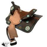 Double T Buckaroo Barrel Style Saddle Set - 12 Inch Semi - Country Scene Saddlery and Pet Supplies