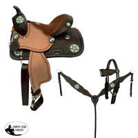 Double T Buckaroo Barrel Style Saddle Set - 12 Inch Semi