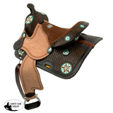 Double T Buckaroo Barrel Style Saddle Set - 12 Inch Semi