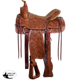 Double T Classic Stitch Sheridan Roper Style Saddle - 16 Inch - Barrel