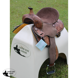 Double T Cocoa Daisies Spinal Relief Barrel Saddle - 15, 16 Inch - Country Scene Saddlery and Pet Supplies
