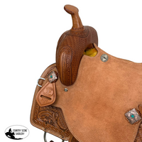 Double T Daisy Drifter Barrel Style Saddle - 16 Inch - Country Scene Saddlery and Pet Supplies