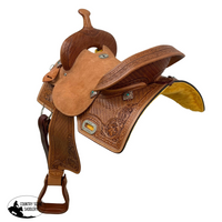 Double T Daisy Drifter Barrel Style Saddle - 16 Inch - Country Scene Saddlery and Pet Supplies