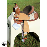 Double T Floral Frontier Barrel Style Saddle - 13 Inch - Country Scene Saddlery and Pet Supplies