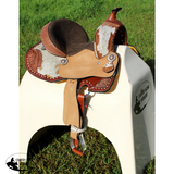 Double T Floral Frontier Barrel Style Saddle - 13 Inch - Country Scene Saddlery and Pet Supplies