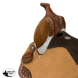 Double T Floral Frontier Barrel Style Saddle - 13 Inch - Country Scene Saddlery and Pet Supplies