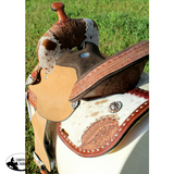 Double T Floral Frontier Barrel Style Saddle - 13 Inch - Country Scene Saddlery and Pet Supplies