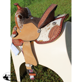 Double T Floral Frontier Barrel Style Saddle - 13 Inch - Country Scene Saddlery and Pet Supplies