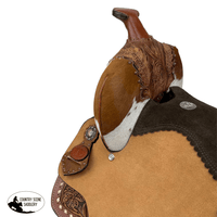 Double T Floral Frontier Barrel Style Saddle - 13 Inch Western Saddle Youth