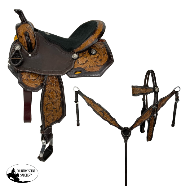 Double T Maverick Barrel Style Saddle Set - 16 Inch Qh