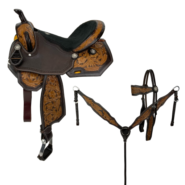 Double T Maverick Barrel Style Saddle Set - 16 Inch Qh