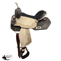 Double T Prarieplume Barrel Racer Saddle - 16 Inch Western