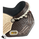 Double T Prarieplume Barrel Racer Saddle - 16 Inch Western